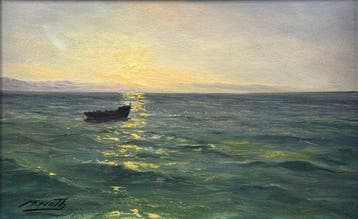 Marcel Noth (1909-1990) - Coppia di marine, allalba e al, Antiek en Kunst