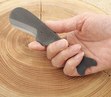 Tosa Hand-Forged Sperm Whale Mini Knife with Leather Case by