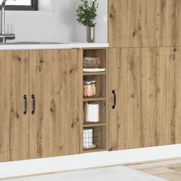 vidaXL Onderkast Riga 20x44,5x81,5 cm bewerkt hout, Huis en Inrichting, Verzenden, Nieuw