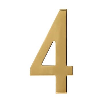 PVD messing huisnummer 4 - voor voordeur - Intersteel, Ophalen of Verzenden, Nieuw, Overige typen