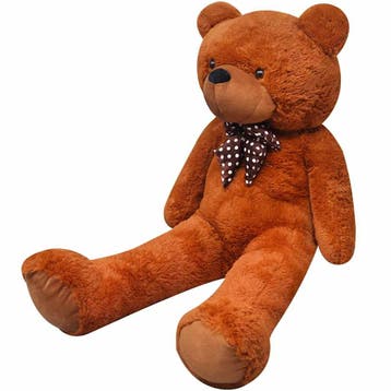vidaXL Teddybeer XXL 135 cm zacht pluche bruin, Verzenden, Nieuw
