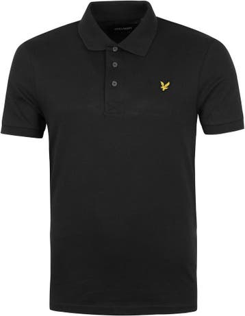 Lyle and Scott Polo Zwart maat Maat 46 (S) of kleiner Heren, Verzenden