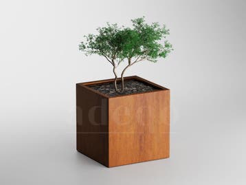 Adeqo cortenstaal plantenbak vierkant 70 x 70 x 70 cm, Verzenden, Vierkant, Nieuw, Balkon