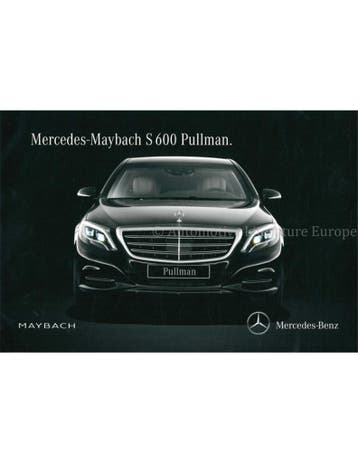 2015 MERCEDES MAYBACH S 600 PULLMAN BROCHURE ENGELS, Nieuw