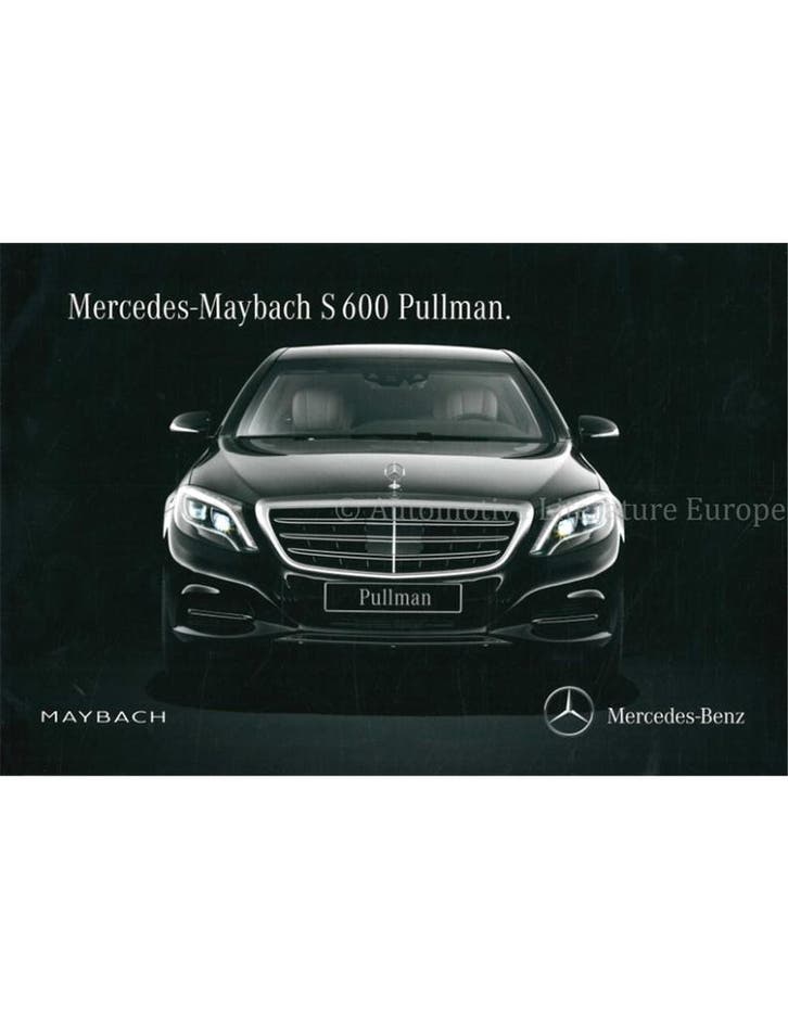 2015 MERCEDES MAYBACH S 600 PULLMAN BROCHURE ENGELS, Livres, Autos | Brochures & Magazines