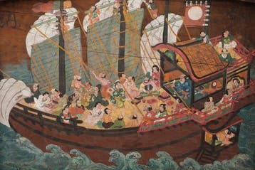 Ôema van een roodzegelschip - Sugi (ceder) hout - Japan -