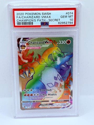 Pokémon - 1 Graded card - Charizard VMAX #074 Foil, Secret, Nieuw