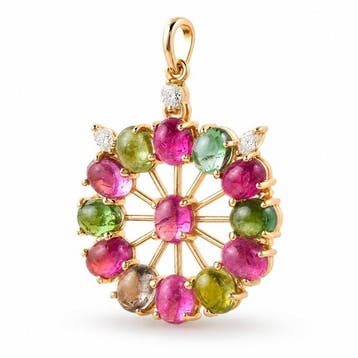 Zonder minimumprijs - Hanger - 14 karaat Geel goud - 5.71ct.