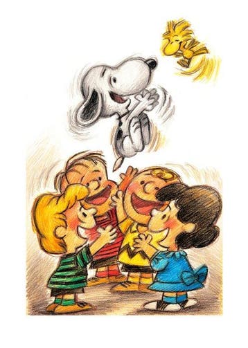 Joan Vizcarra Giclée - Charlie Brown and Friends –