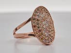 Zonder minimumprijs - Ring - 14 karaat Roségoud - 0.74ct., Handtassen en Accessoires, Ringen, Nieuw