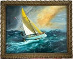 École européenne (XX) - A yacht in stormy seas - NO RESERVE
