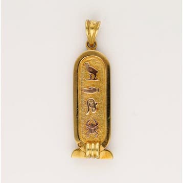 Hanger - 14 karaat Geel goud - Diamant - Saffier