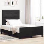 vidaXL Boxspring bed met hoofdeinde Zwart 120 x 200 cm, Verzenden, Nieuw
