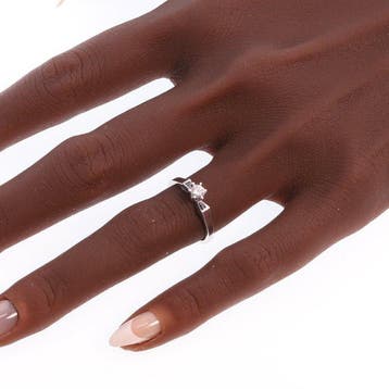 Zonder minimumprijs - Ring - 18 karaat Witgoud - 0.18ct. tw., Nieuw