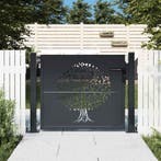 vidaXL Poort 100x100 cm met boomontwerp staal, Verzenden, Nieuw