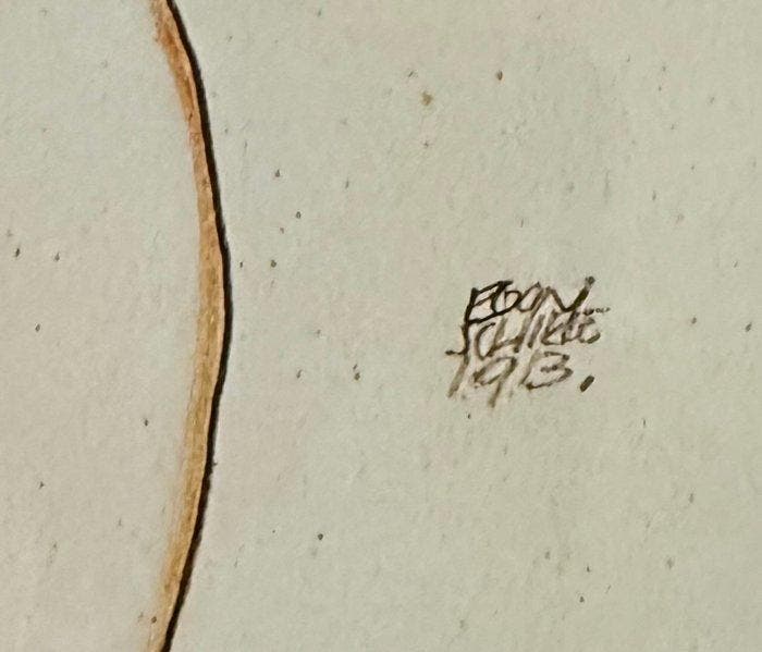 Egon Schiele - “Girl in green shirt 1913”. Gesigneerd en, Antiek en Kunst, Kunst | Tekeningen en Fotografie