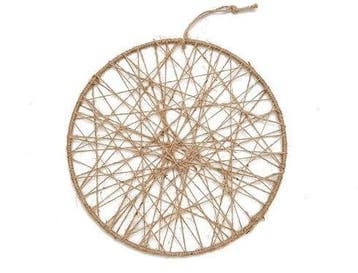 Metalen ring met Jute web 40 cm per stuk, Nieuw