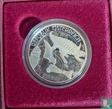 Oostenrijk 20 euro 2014 (PROOF) The geological periods -..., Postzegels en Munten, Munten | Europa | Euromunten, Verzenden, Oostenrijk