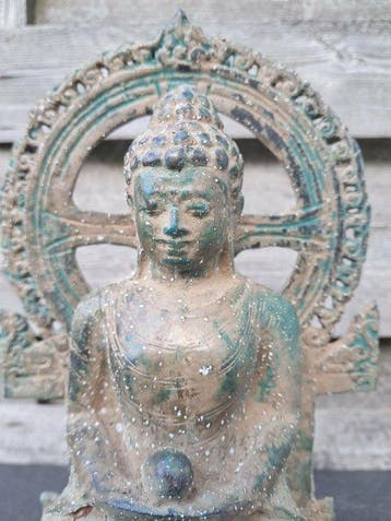 Javaanse Boeddha Amitabha Standbeeld - Brons - Indonesië -