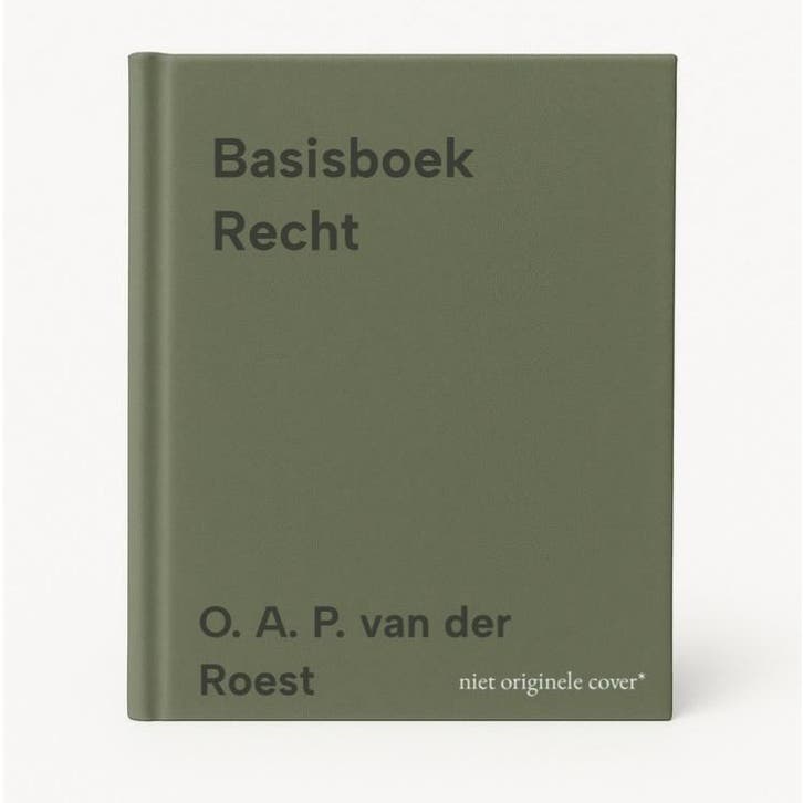 Basisboek Recht 9789001047634 O. A. P. van der Roest, Livres, Science, Envoi