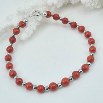 Corail rouge - Argent - Bracelet - CORALLO MEDITERRANEO