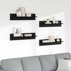 vidaXL Wandplanken 4 pcs Zwart Eiken 80 x 11,5 x 18 cm, Verzenden, Nieuw