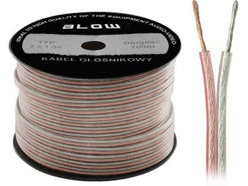 kabel 2 x 4.00 mm² transparant op rol 100 meter, Verzenden, Nieuw, Kabel of Snoer