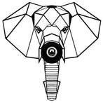 Industriële wanddecoratie dieren lamp E27 fitting Olifant, Verzenden, Nieuw, Industrieel