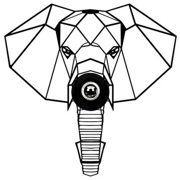 Industriële wanddecoratie dieren lamp E27 fitting Olifant, Huis en Inrichting, Verzenden, Nieuw
