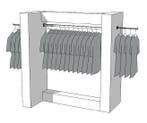 *TIP*  Glossy middenunit kledingrek R-PR-010, Ophalen of Verzenden