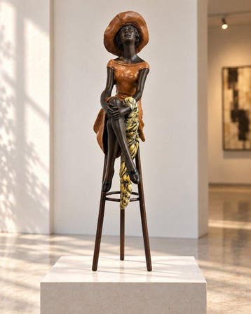 D.H Chiparus - sculptuur, Art Deco stijl – Polychroom, Antiek en Kunst