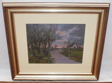 Miguel Martínez Verchili (1898-1989) - Paisaje al atardecer