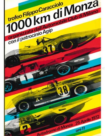 1000 KM DI MONZA, TROFEO FILIPPO CARACCIOLO, 25 APRIL 1972, Nieuw