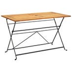 vidaXL Tuintafel inklapbaar 120x70x74 cm massief acaciahout, Verzenden, Nieuw