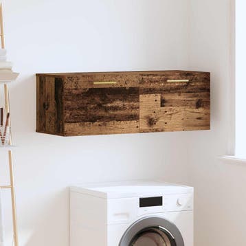 vidaXL Wandkast 100 x 36.5 x 35 cm Bewerkt hout Oud hout, Verzenden