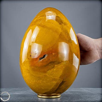 Exclusief Ocean-Jaspis-Ei met natuurlijke druse –