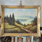 Europese school (XX) - Gebirgslandschaft mit Nadelwald