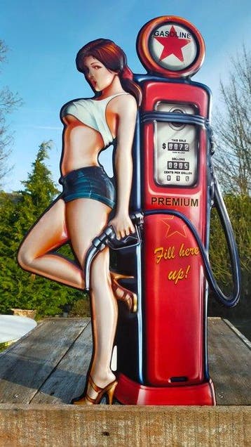 Wanddecoratie - texaco pin up bord - Europa