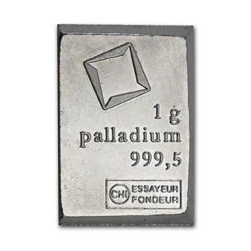 1 gram - Palladium .999 - 1g Valcambi Suisse Palladium Bar,