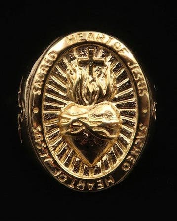 Signetring - Brandend Heilig Hart van Jezus – Goddelijk