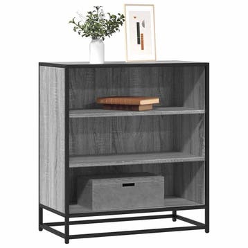 vidaXL Dressoir 68x35x76 cm bewerkt hout en metaal grijs, Verzenden