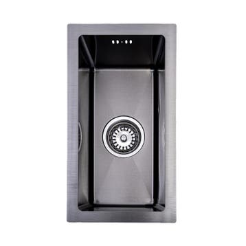 Lendo Online Évier de Cuisine Inox 24x44 cm Anthracite