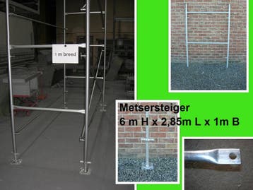NIEUWE metsersteiger 6 m hoog x 2,85 m lang x 1 m breed, Ophalen, Gevelsteiger