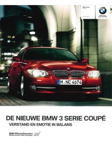 2010 BMW 3 SERIE COUPÉ BROCHURE NEDERLANDS, Nieuw