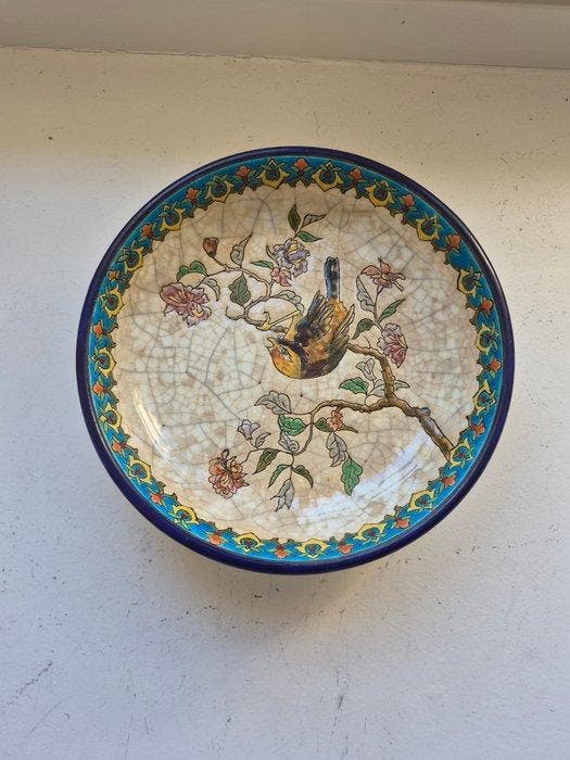 Longwy - Plat - Faïence, Antiquités & Art, Antiquités | Verre & Cristal