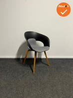 Skandiform Deli vergaderstoel - Grijs/zwarte stoel met houte, Vergader- of Presentatieruimte, Ophalen of Verzenden, Gebruikt, Stoel