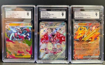 Pokémon - 3 Graded card - Dracaufeu Foil, Carte promo,