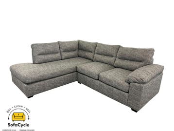 Hoekzetel donkergrijs in stof, hoek L – overstock, Verzenden, Nieuw