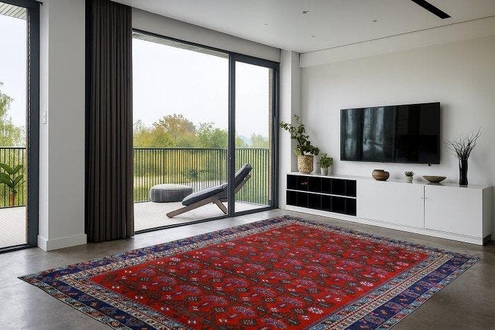 Kars Kazak - Nettoyé - Tapis - 414 cm - 327 cm, Huis en Inrichting, Stoffering | Tapijten en Vloerkleden