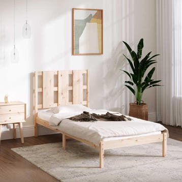 vidaXL Bedframe zonder matras massief grenenhout 90x200 cm, Verzenden, Nieuw